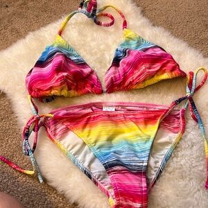 Venus Colorful Stripe Bikini Set Cup DD, bottom 10